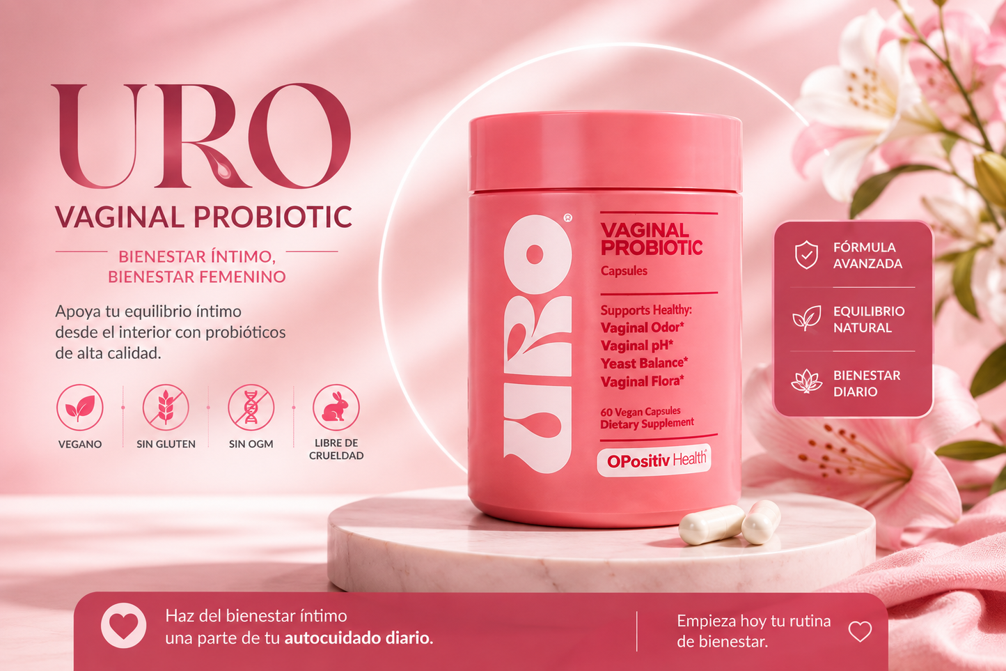🌸 URO Vaginal Probiótico – Bienestar Íntimo Diario